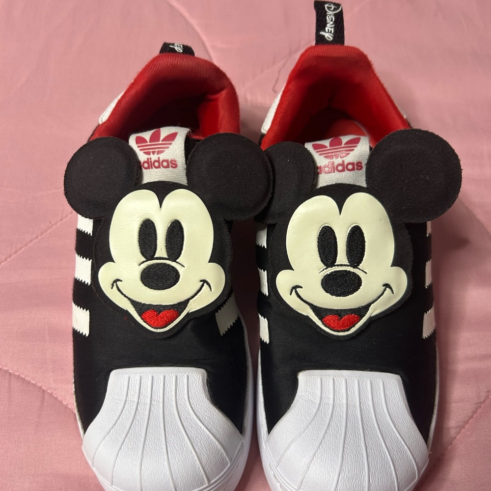 Adidas Kids Mickey Mouse Black and White Sneakers